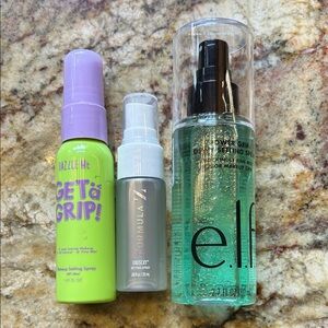 ELF Power Grip Dewy Setting Spray; Get a Grip & Formula Z Setting Spray; Unused